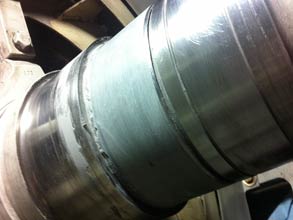 Former removed and shaft restored to original dimensions Former removed and shaft restored to original dimensions